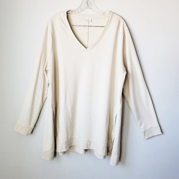 LOGO Lounge by Lori Goldstein High Low Pullover - Picture 1 of 7